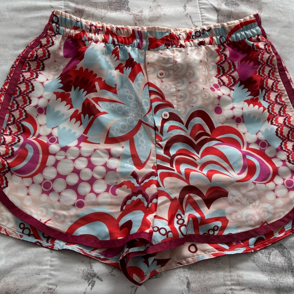 NWT Zara Bloggers Favorite floral Colorful pull on shorts with pockets, size S - Picture 10 of 16